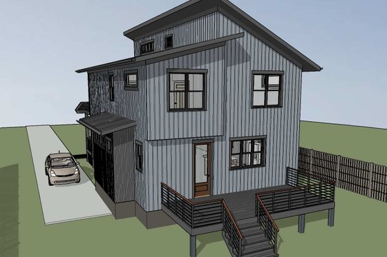 Exterior - Other Elevation for Modern House Plan #79-366 - 4 bed, 3 bath
