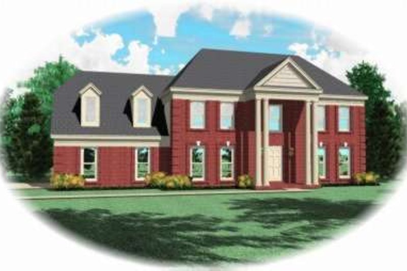 European Style House Plan - 4 Beds 3.5 Baths 2302 Sq/Ft Plan #81-727