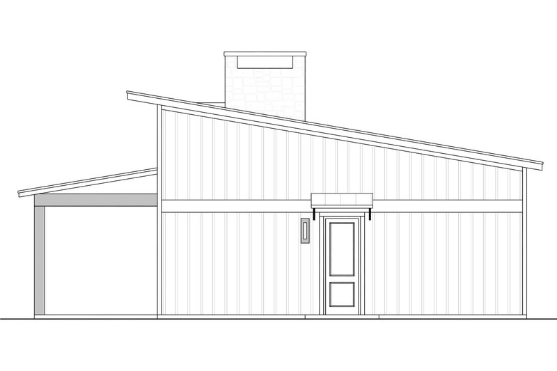 House Blueprint - Exterior - Other Elevation 1 for Barndominium House Plan #430-394 - 2 bed, 2 bath