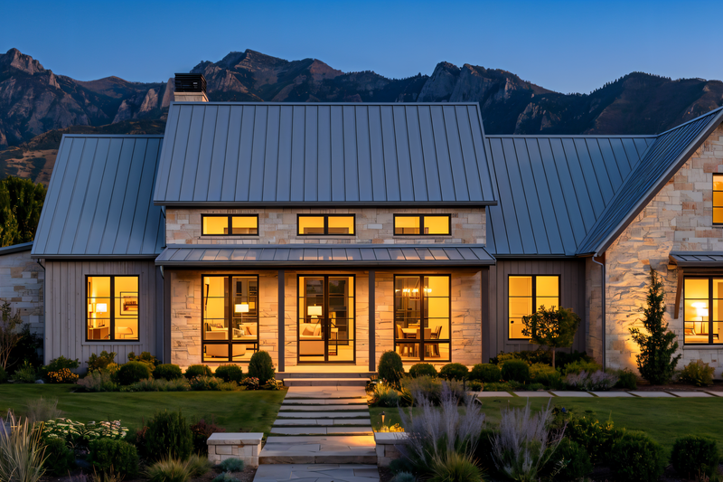 Farmhouse Style House Plan - 4 Beds 4.5 Baths 3606 Sq/Ft Plan #1096-165 Exterior