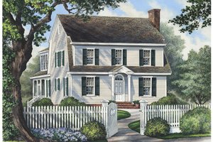Colonial Exterior - Front Elevation Plan #137-259