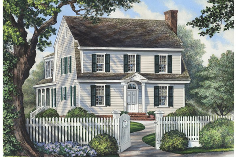 Home Plan - Colonial Exterior - Front Elevation Plan #137-259
