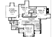European Style House Plan - 4 Beds 4 Baths 3062 Sq/Ft Plan #310-634 