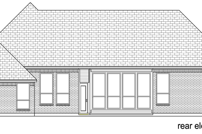 Home Plan - Exterior - Rear Elevation for European House Plan #84-606 - 3 bed, 3 bath