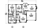 Traditional Style House Plan - 4 Beds 3 Baths 3493 Sq/Ft Plan #25-4610 