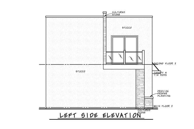 House Blueprint - Exterior - Other Elevation for Modern House Plan #20-2568 - 1 bed, 1 bath