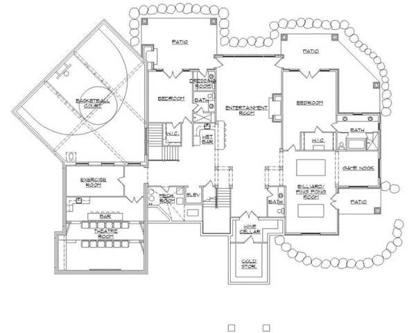 House Plan Design - Bungalow Floor Plan - Lower Floor Plan #5-422