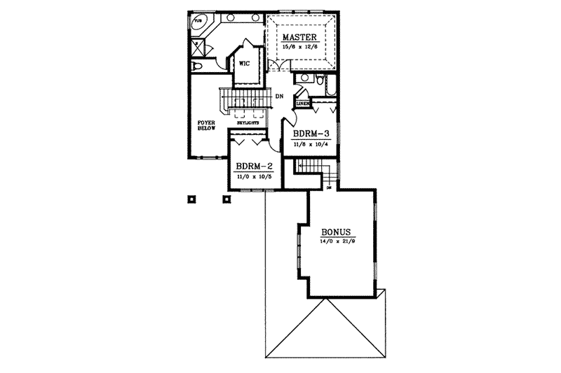 Home Plan - Floor Plan - Upper Floor for Prairie House Plan #94-205 - 4 bed, 2.5 bath