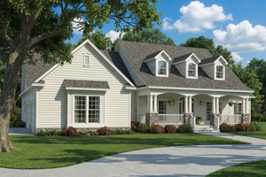 Country Exterior - Front Elevation Plan #17-2143