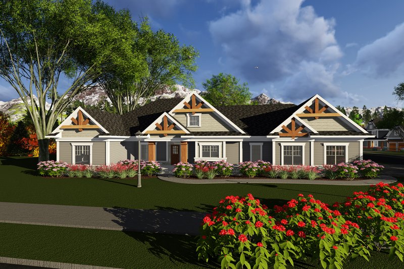 Dream House Plan - Ranch Exterior - Front Elevation Plan #70-1277