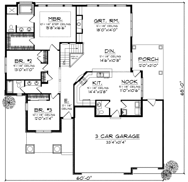 Home Plan - Bungalow Floor Plan - Main Floor Plan #70-708