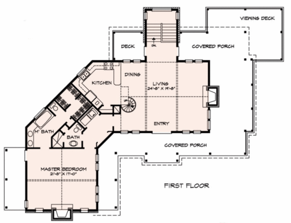 Country Floor Plan - Main Floor Plan #140-111