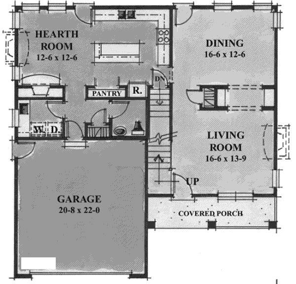 Home Plan - Traditional Floor Plan - Main Floor Plan #20-1847