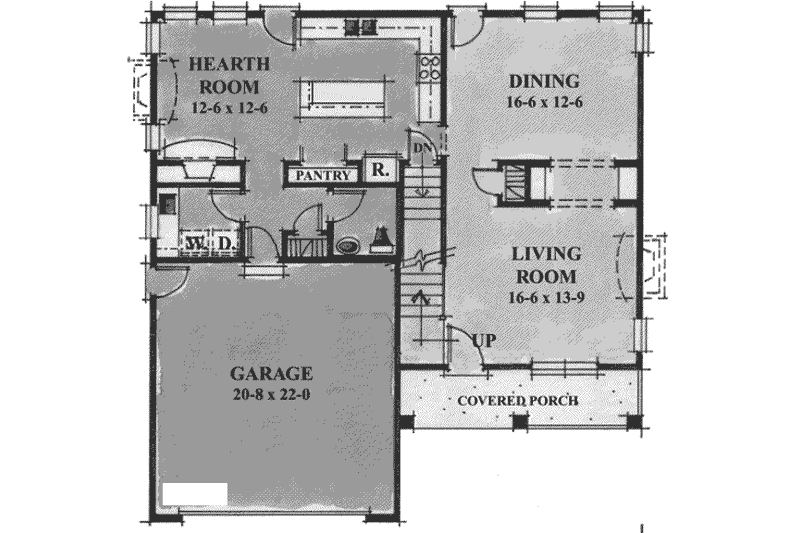 Dream House Plan - Floor Plan - Main Floor for Traditional House Plan #20-1847 - 4 bed, 3 bath