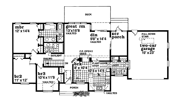Traditional Floor Plan - Main Floor Plan #47-333