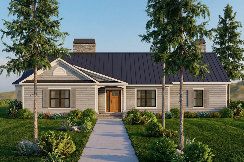 Ranch Style House Plan - 3 Beds 2 Baths 2072 Sq/Ft Plan #30-294 Exterior