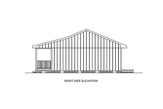 Exterior - Other Elevation 1 for Ranch House Plan #54-610 - 3 bed, 2 bath