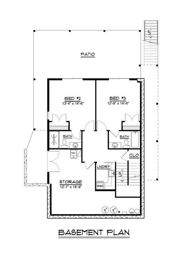 Beach Floor Plan - Lower Floor Plan #1064-26