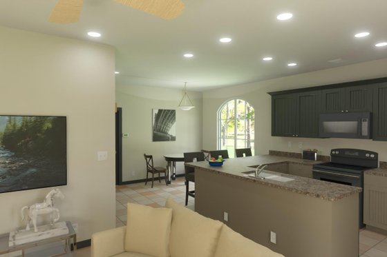 Interior - Dining Room for Mediterranean House Plan #1126-8 - 1 bed, 1 bath