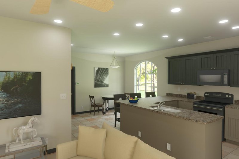 House Design - Interior - Dining Room for Mediterranean House Plan #1126-8 - 1 bed, 1 bath