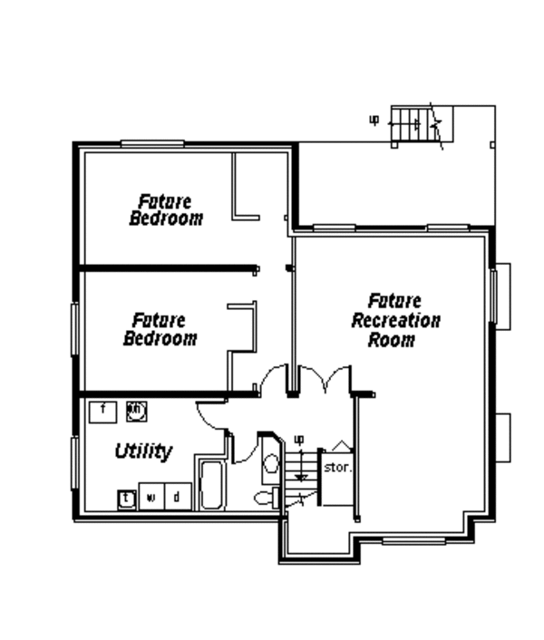 Bungalow Floor Plan - Lower Floor Plan #18-9539