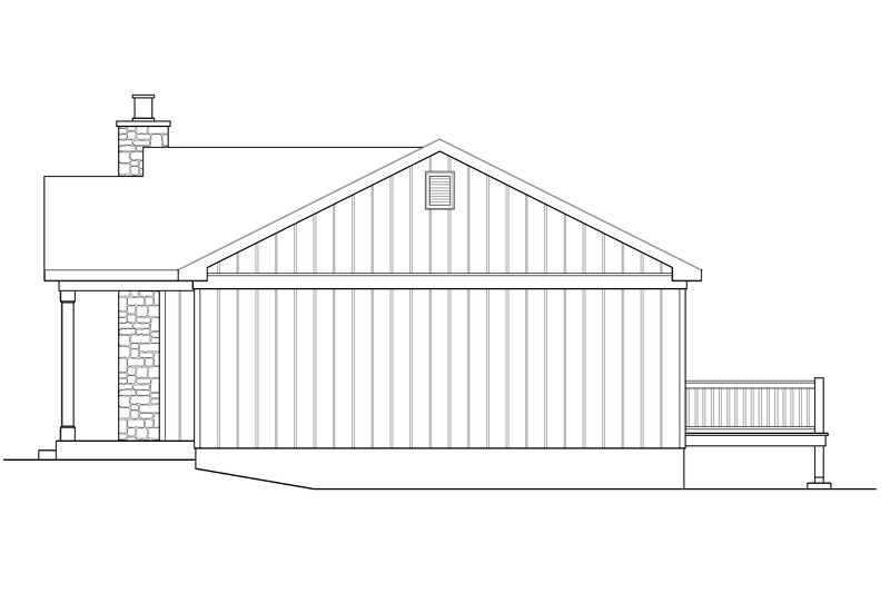 House Plan Design - Exterior - Other Elevation for Cottage House Plan #22-637 - 2 bed, 2 bath
