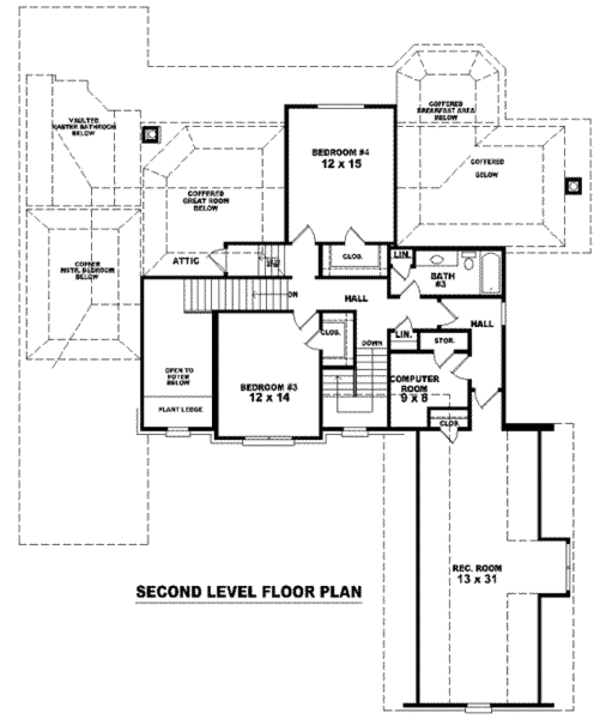 European Floor Plan - Upper Floor Plan #81-1244
