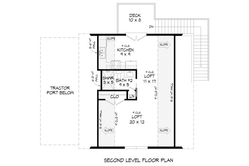 Dream House Plan - Floor Plan - Upper Floor for Country House Plan #932-870, 1.5 bath