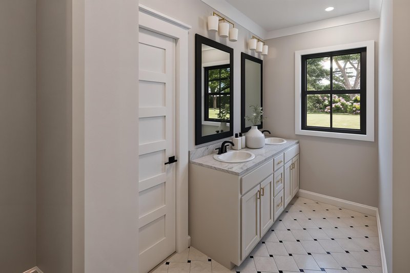 House Blueprint - Interior - Master Bathroom 2 for Farmhouse House Plan #1074-123 - 3 bed, 2 bath