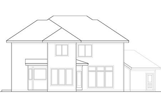 Exterior - Rear Elevation for Craftsman House Plan #67-887 - 4 bed, 3.5 bath