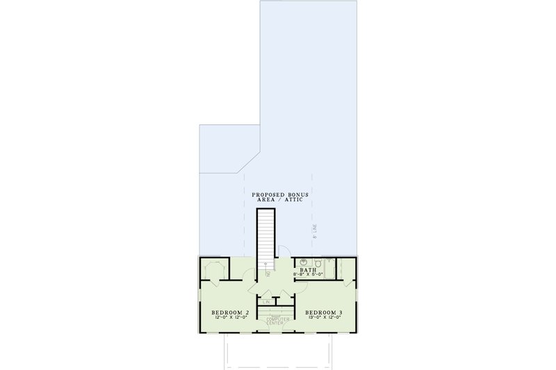 Dream House Plan - Floor Plan - Upper Floor for Colonial House Plan #17-2871 - 3 bed, 2.5 bath