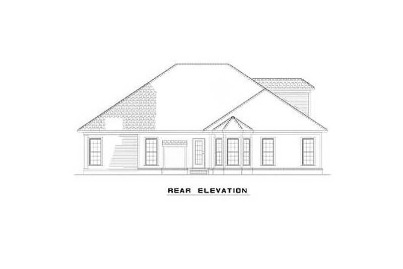House Plan Design - Exterior - Rear Elevation for Traditional House Plan #17-1098 - 3 bed, 2 bath