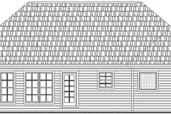 Exterior - Rear Elevation for Traditional House Plan #21-158 - 3 bed, 2 bath
