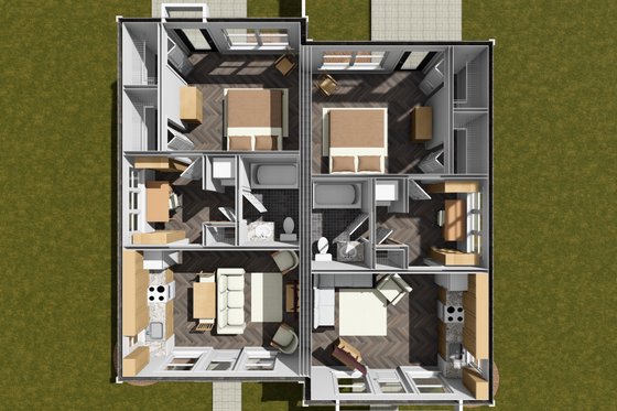 Floor Plan - Main Floor for Cottage House Plan #513-2298 - 1 bed, 1 bath