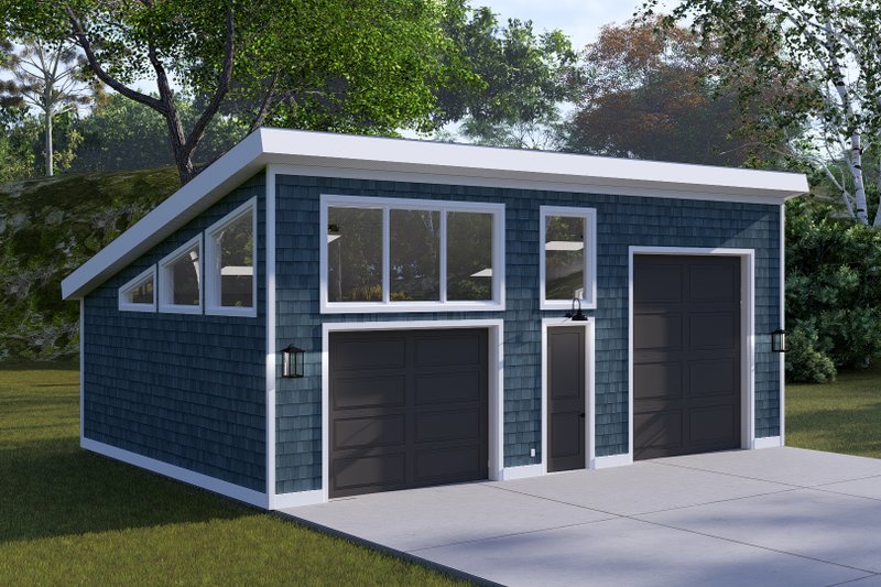 House Blueprint - Exterior - Front Elevation 8 for Contemporary House Plan #1060-486, 0 bath