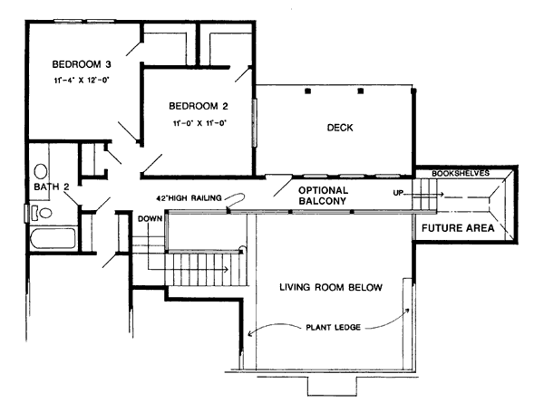 Architectural House Design - European Floor Plan - Upper Floor Plan #410-273