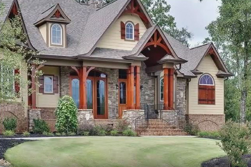 House Design - Craftsman Exterior - Front Elevation Plan #54-511