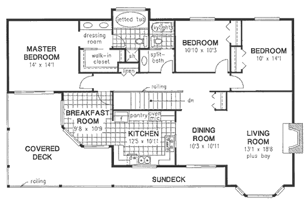 House Design - Traditional Floor Plan - Main Floor Plan #18-8958