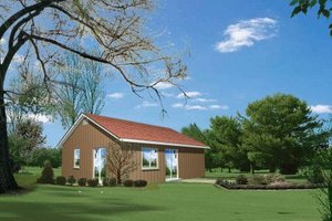 House Blueprint - Cottage Exterior - Front Elevation Plan #1-118