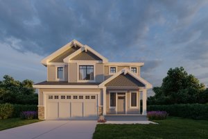 Craftsman Exterior - Front Elevation Plan #112-223