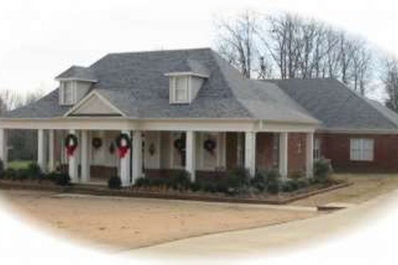 Exterior - Front Elevation for Southern House Plan #81-1222 - 3 bed, 2 bath