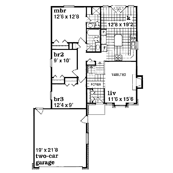 Traditional Floor Plan - Main Floor Plan #47-229