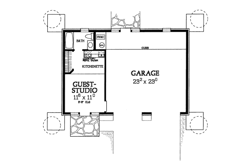 Home Plan - Floor Plan - Main Floor for Traditional House Plan #72-251, 0 bath