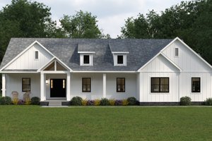Architectural House Design - Exterior - Front Elevation for Country House Plan #1089-34 - 3 bed, 2 bath