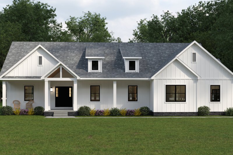 House Blueprint - Exterior - Front Elevation 2 for Country House Plan #1089-34 - 3 bed, 2 bath
