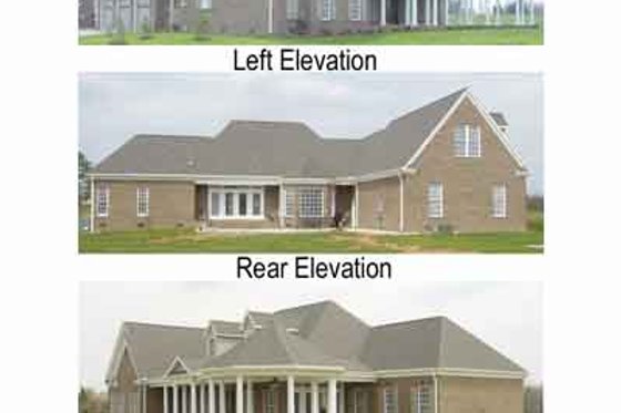 Exterior - Rear Elevation for Southern House Plan #81-1303 - 3 bed, 2.5 bath