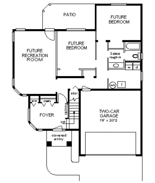 Mediterranean Floor Plan - Lower Floor Plan #18-222