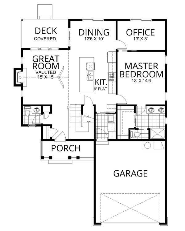 House Blueprint - Farmhouse Floor Plan - Main Floor Plan #112-248