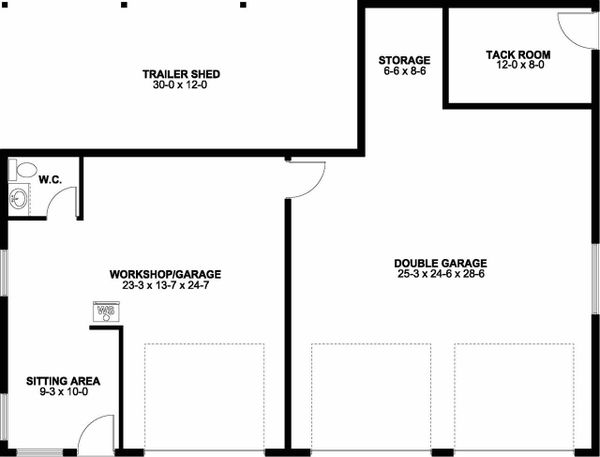 House Blueprint - Ranch Floor Plan - Main Floor Plan #126-205