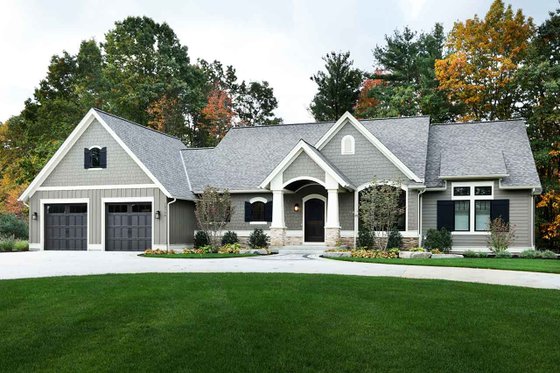Exterior - Front Elevation for Craftsman House Plan #928-318 - 3 bed, 3.5 bath